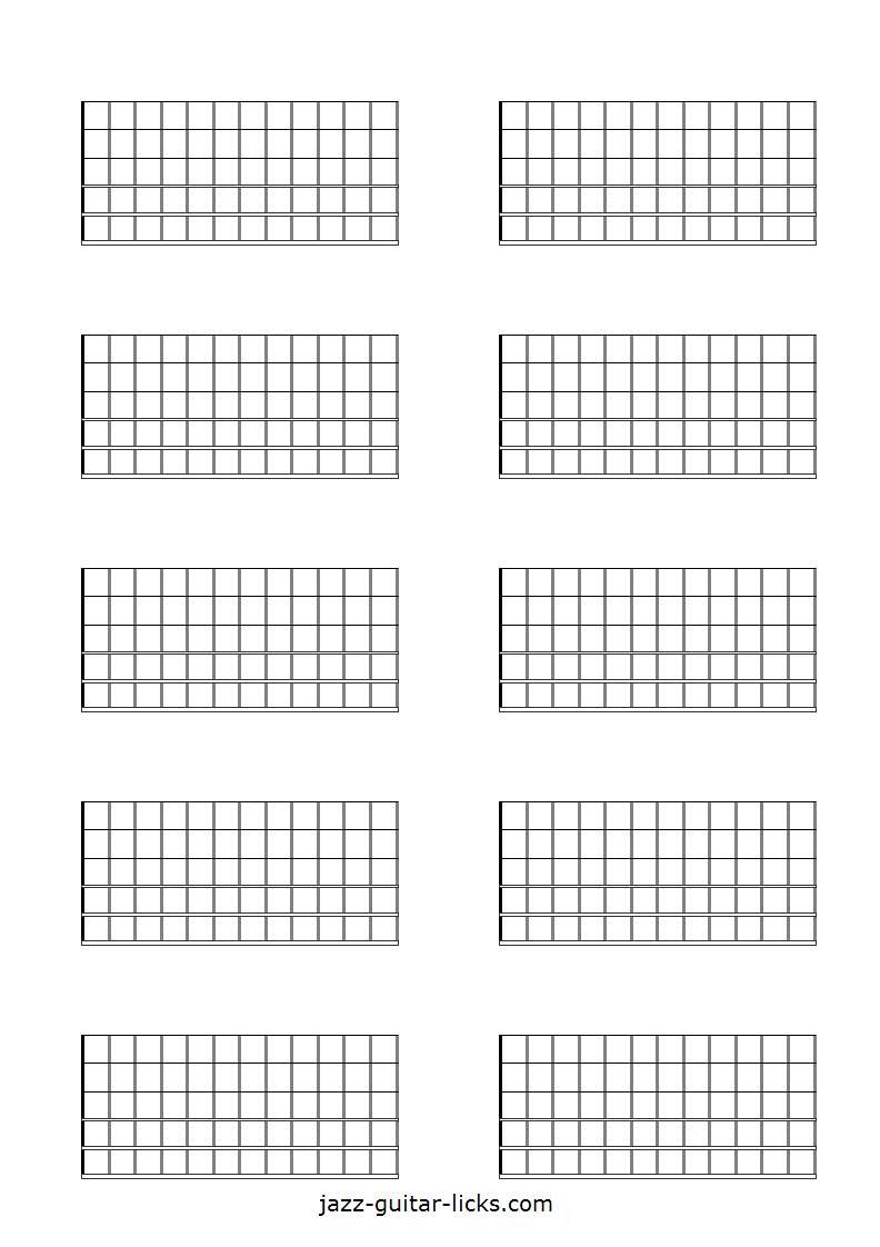 Printable Blank Guitar Neck Diagrams Chord Scale Charts Vlr eng br