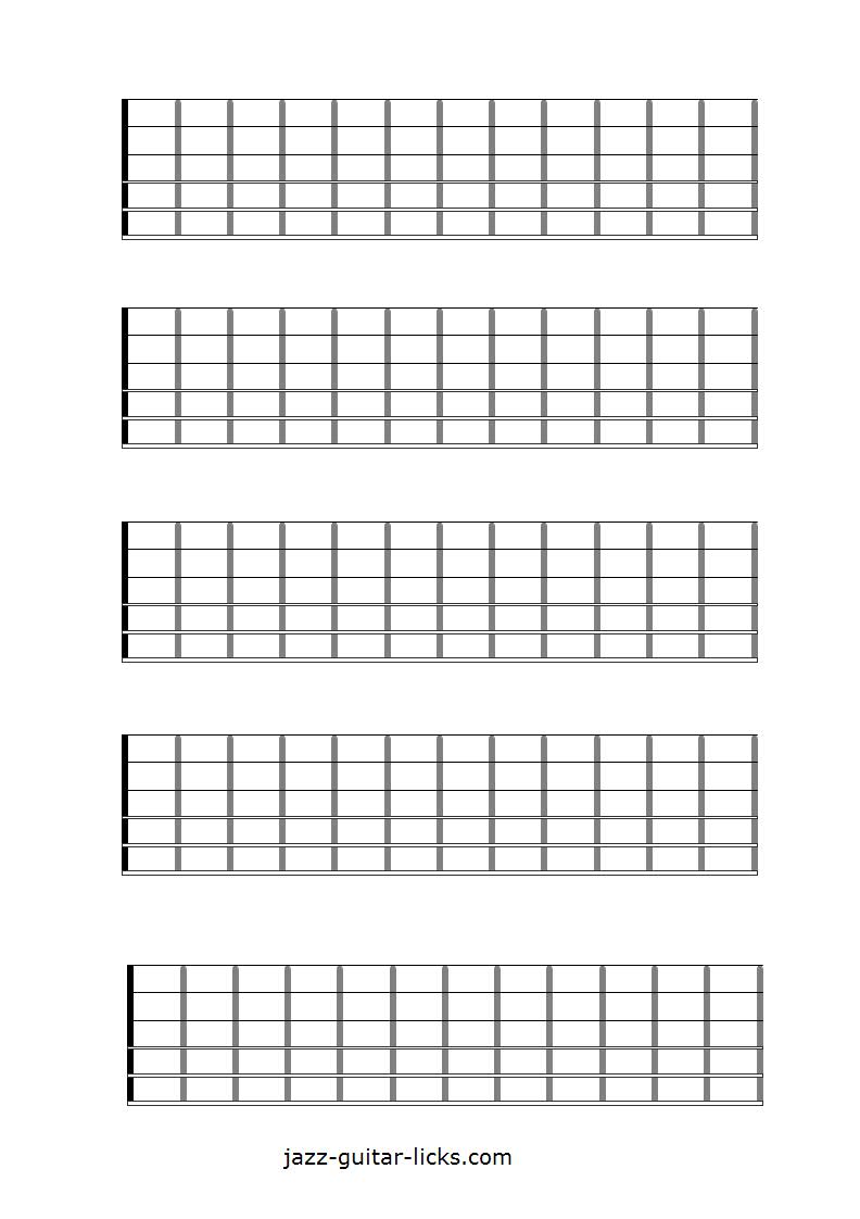 Free Printable Guitar Fretboard Chart Printable Templates