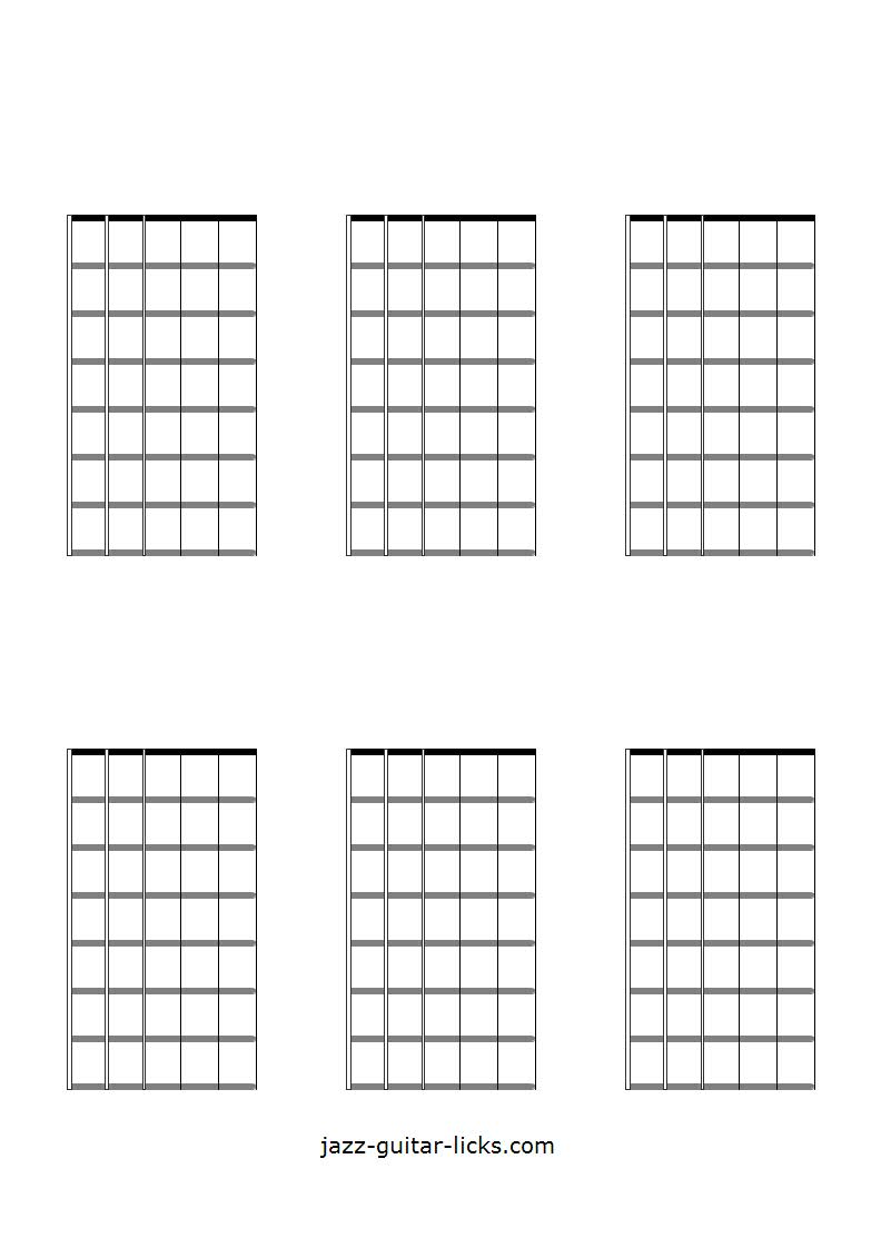 Printable Blank Guitar Chord Chart