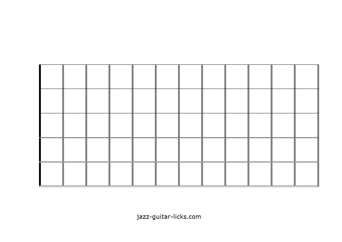 blank guitar diagram neck