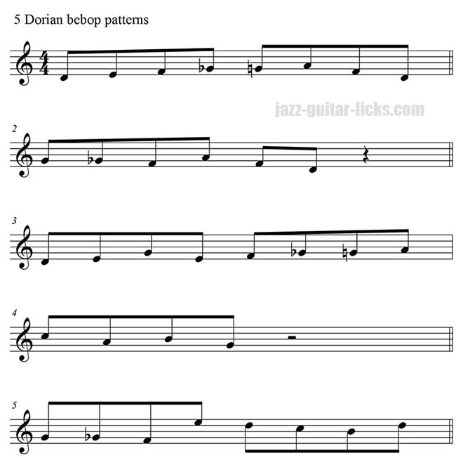 Dorian Bebop Scale | Guitar Lesson With Diagrams And Theory