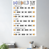 Major scale modes music theory poster